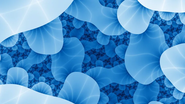 Blue abstract flower